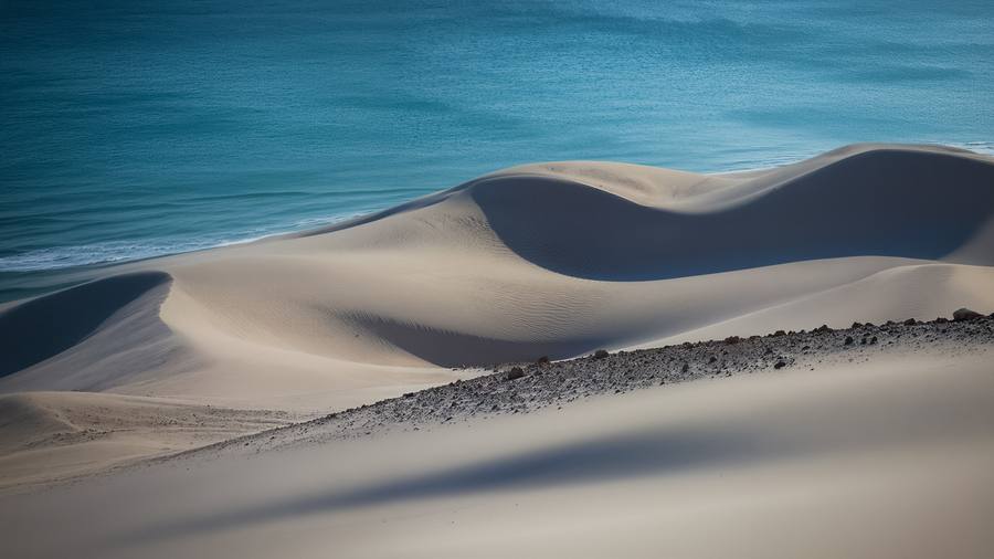 Arher Beach dunes and cliffs Socotra